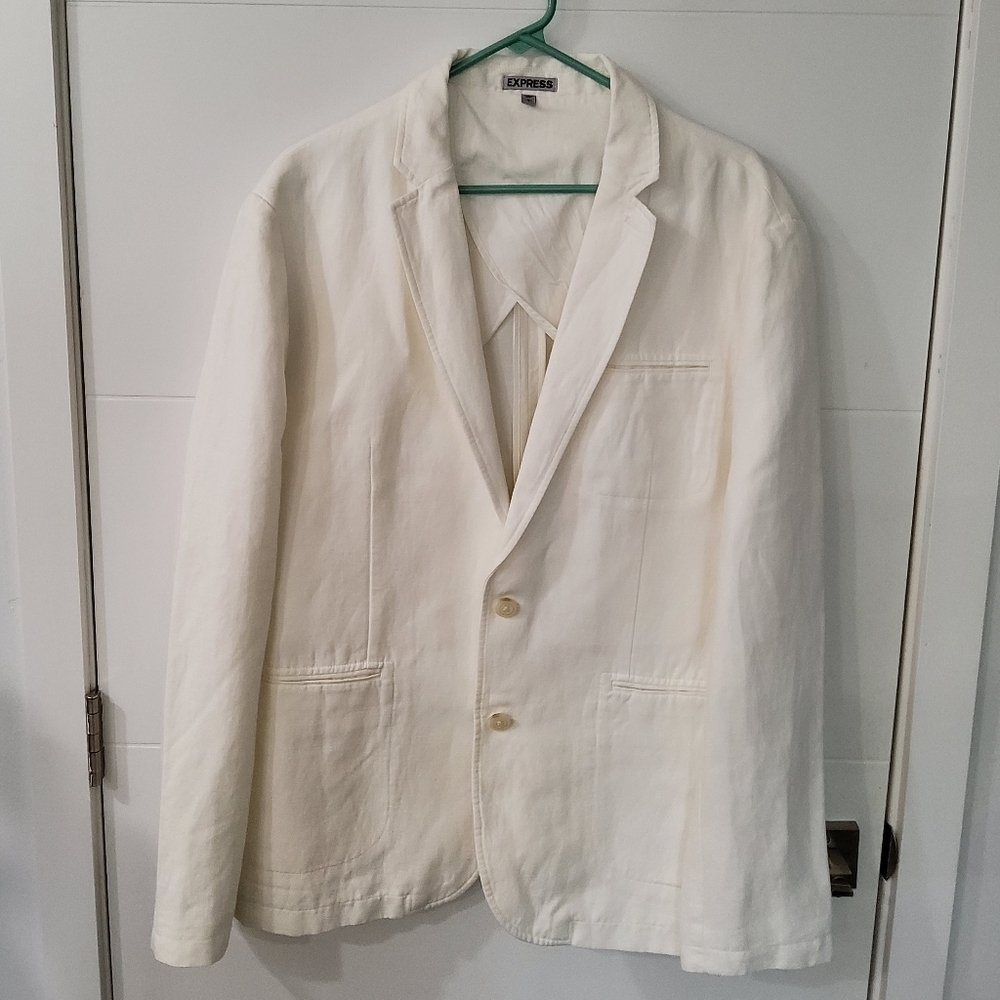 Express Linen Blend Classic Jacket Size L